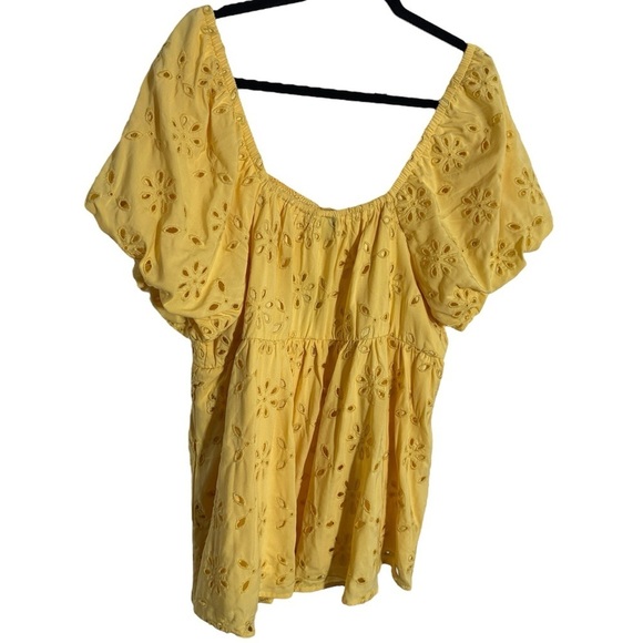 Torrid Babydoll Eyelet Challis Blouse Size 2X NWT - Picture 11 of 12
